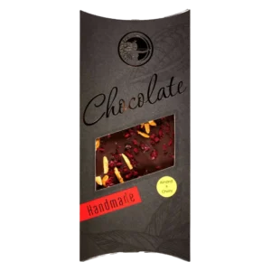 Czekolada deserowa 60% z&nbsp;liofilizowanymi wiśniami i&nbsp;prażonymi karmelizowanymi migdałami  -  Giftoria - zestawy prezentowe