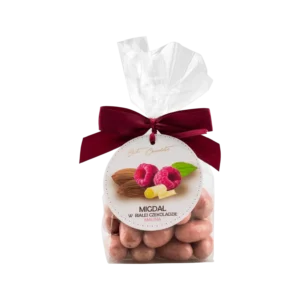 Migdały w&nbsp;czekoladzie białej z&nbsp;malinką liofilizowaną  -  Giftoria - zestawy prezentowe