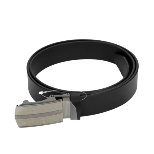 Pasek skórzany męski czarny z automatyczną klamrą - Giftoria - zestawy prezentowe Pasek skórzany męski czarny z automatyczną klamrą - Giftoria - zestawy prezentowe