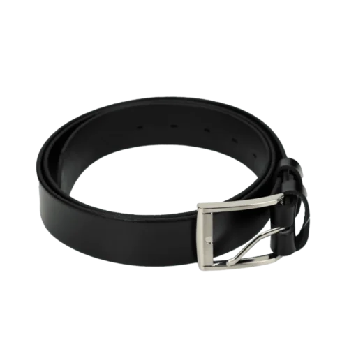 Męski pasek skórzany czarny z klasyczną klamrą - Giftoria - zestawy prezentowe 3 Męski pasek skórzany czarny z klasyczną klamrą - Giftoria - zestawy prezentowe 3