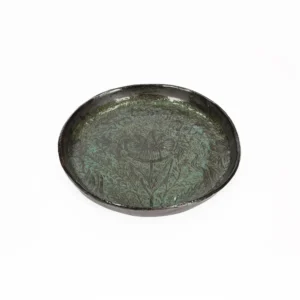 Ceramiczny talerz z&nbsp;motywem roślinnym – ręcznie wykonany i&nbsp;zdobiony  -  Giftoria - zestawy prezentowe