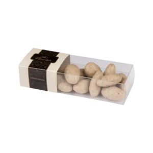 Migdały w czekoladzie białej z cynamonem - Giftoria - zestawy prezentowe Migdały w czekoladzie białej z cynamonem - Giftoria - zestawy prezentowe