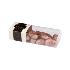 Migdały w&nbsp;czekoladzie białej w&nbsp;pudrze z&nbsp;czarnej porzeczki liofilizowanej  -  Giftoria - zestawy prezentowe