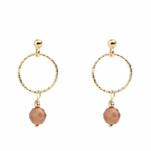 Kolczyki z&nbsp;kamieniem słonecznym  -  Giftoria - zestawy prezentowe