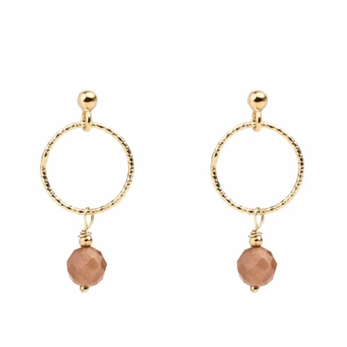 Kolczyki z&nbsp;kamieniem słonecznym  -  Giftoria - zestawy prezentowe