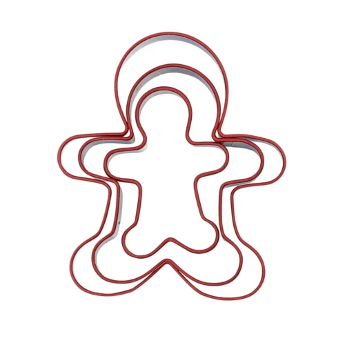 Zestaw 3 wykrawaczy do&nbsp;ciastek – czerwone ludziki z&nbsp;piernika  -  Giftoria - zestawy prezentowe