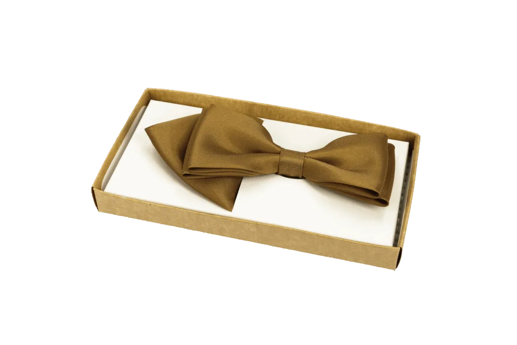 Elegancka męska muszka gładka z wypustką – wzór 4  -  Giftoria - zestawy prezentowe