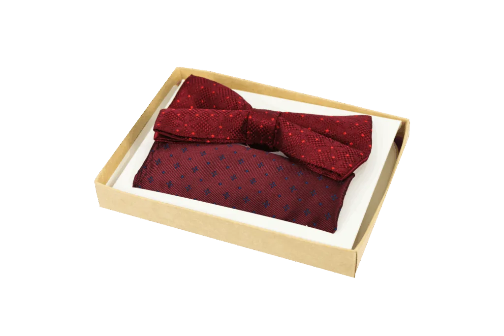 Elegancka męska muszka gładka z wypustką – wzór 8  -  Giftoria - zestawy prezentowe