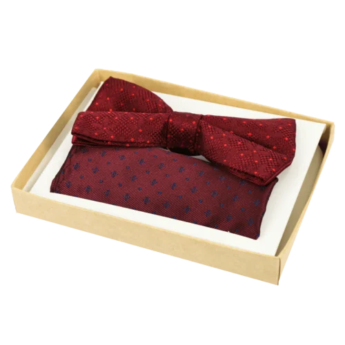 Elegancka męska muszka gładka z&nbsp;wypustką – wzór 8  -  Giftoria - zestawy prezentowe