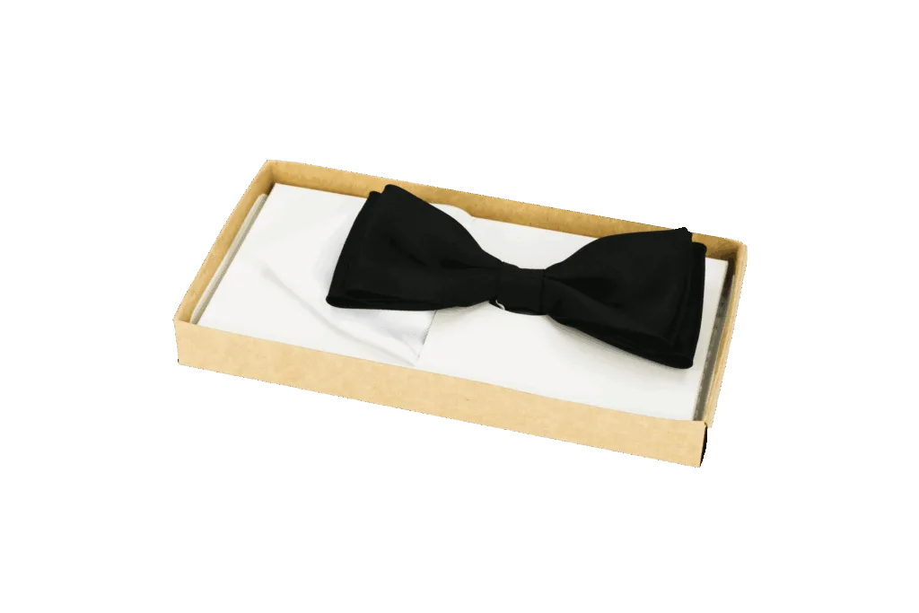 Elegancka męska muszka gładka z wypustką – wzór 9  -  Giftoria - zestawy prezentowe