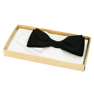 Elegancka męska muszka gładka z&nbsp;wypustką – wzór 9  -  Giftoria - zestawy prezentowe