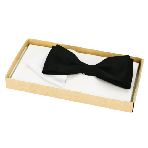 Elegancka męska muszka gładka z&nbsp;wypustką – wzór 9  -  Giftoria - zestawy prezentowe