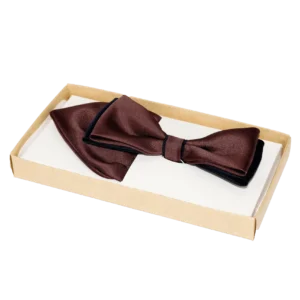 Elegancka męska muszka gładka z&nbsp;wypustką – wzór 10  -  Giftoria - zestawy prezentowe