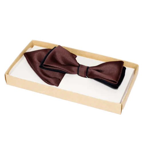 Elegancka męska muszka gładka z&nbsp;wypustką – wzór 10  -  Giftoria - zestawy prezentowe 3