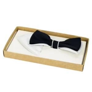 Elegancka męska muszka gładka z&nbsp;wypustką – wzór 13  -  Giftoria - zestawy prezentowe