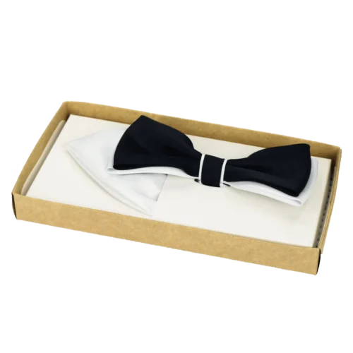 Elegancka męska muszka gładka z&nbsp;wypustką – wzór 13  -  Giftoria - zestawy prezentowe