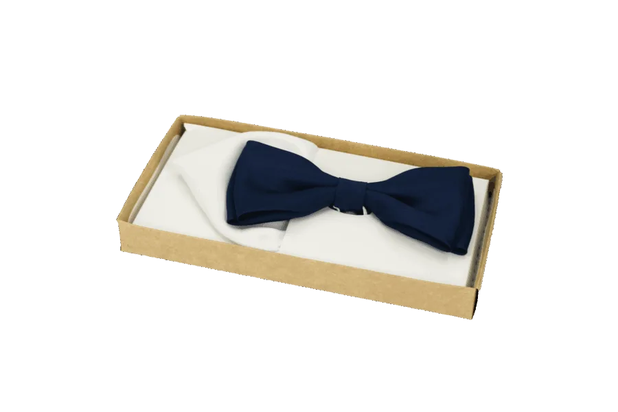 Elegancka męska muszka gładka z wypustką – wzór 16  -  Giftoria - zestawy prezentowe