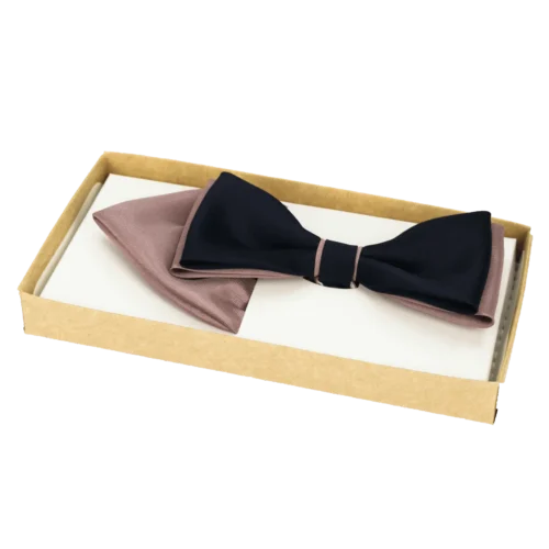 Elegancka męska muszka gładka z wypustką – wzór 3 - Giftoria - zestawy prezentowe Elegancka męska muszka gładka z wypustką – wzór 3 - Giftoria - zestawy prezentowe