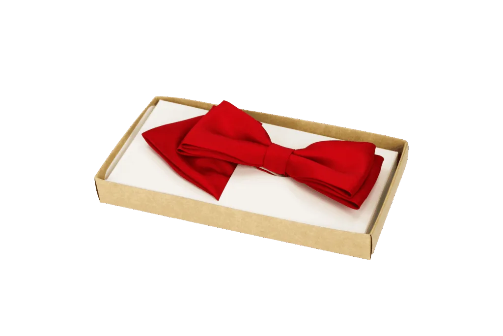Elegancka męska muszka gładka z wypustką – wzór 18  -  Giftoria - zestawy prezentowe