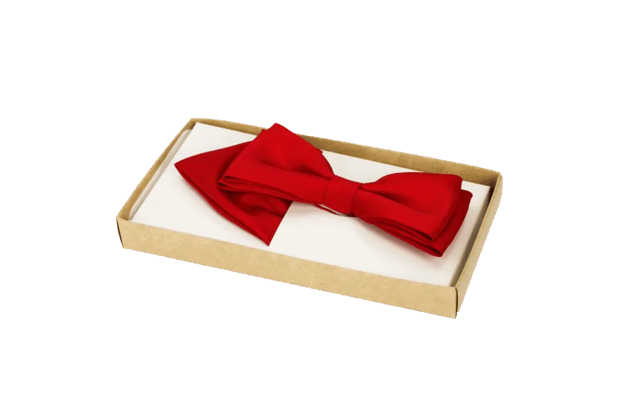 Elegancka męska muszka gładka z wypustką – wzór 18  -  Giftoria - zestawy prezentowe
