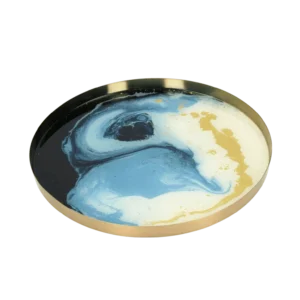 Taca / patera „Fala Spokoju” – ręcznie wykonana z&nbsp;żywicy epoksydowej  -  Giftoria - zestawy prezentowe