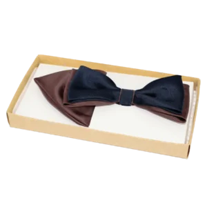 Elegancka męska muszka gładka z&nbsp;wypustką – wzór 17  -  Giftoria - zestawy prezentowe