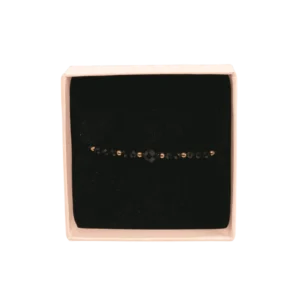 Bransoletka czarna z&nbsp;turmalinem pozłacana  -  Giftoria - zestawy prezentowe