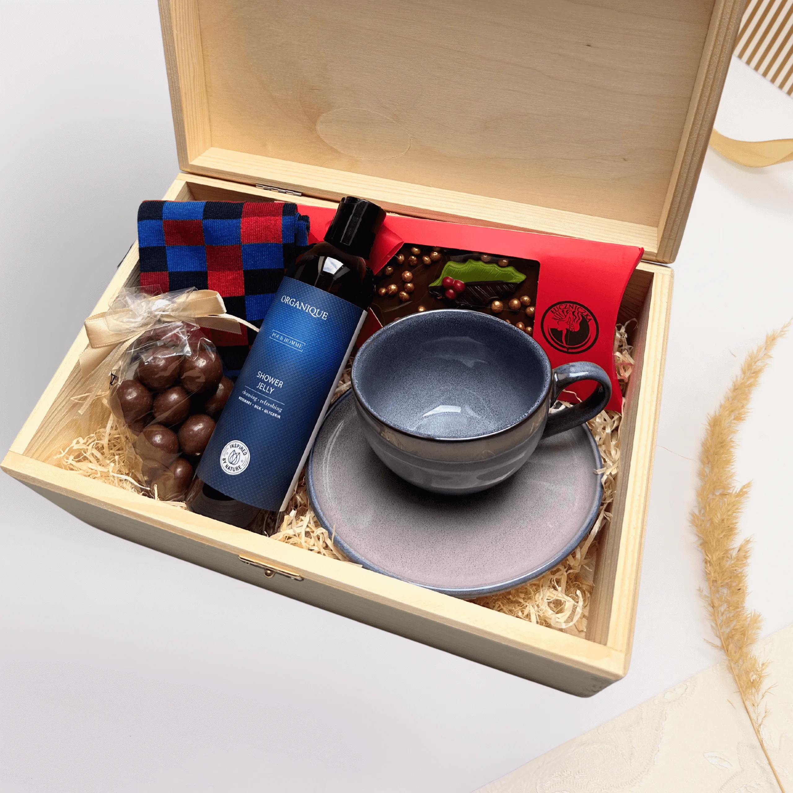 Zestaw Prezentowy „Gentleman’s Choice” – herbata, miód, spinki do mankietów  -  Giftoria - zestawy prezentowe 5