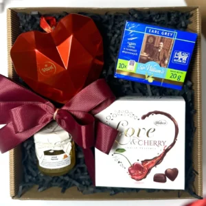 Zestaw prezentowy dla niej „Słodkie serce”  -  Giftoria - zestawy prezentowe