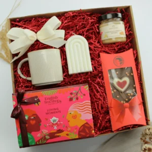 Zestaw Prezentowy „Ciepłe Chwile” – herbata, miód i&nbsp;słodkości  -  Giftoria - zestawy prezentowe