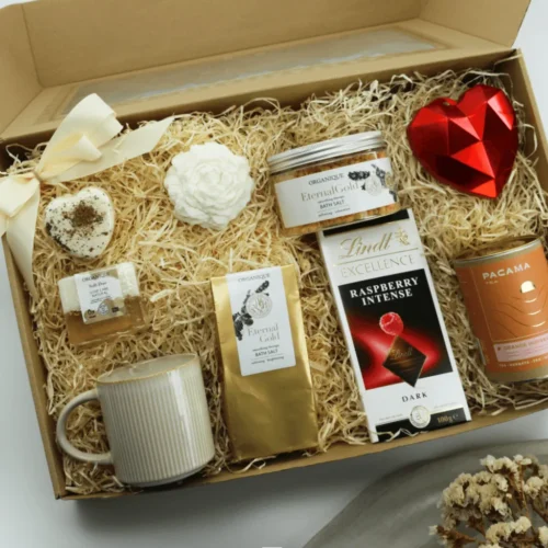 Prezent z&nbsp;kosmetykami Organique i&nbsp;świecą – Luksusowy zestaw SPA  -  Giftoria - zestawy prezentowe