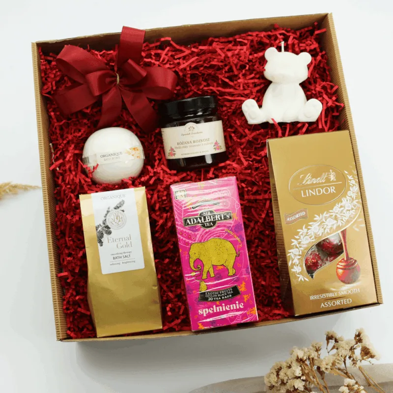 Zestaw Prezentowy „Złote Chwile Relaksu” – luksus, aromaty i przyjemność  -  Giftoria - zestawy prezentowe