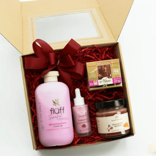 Zestaw Prezentowy „Malinowa Energia” – słodycz, świeżość i&nbsp;aromatyczna pielęgnacja  -  Giftoria - zestawy prezentowe 3