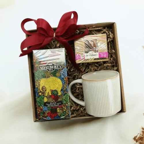 Zestaw prezentowy z&nbsp;herbatą i&nbsp;kubkiem – idealny prezent dla nauczyciela  -  Giftoria - zestawy prezentowe