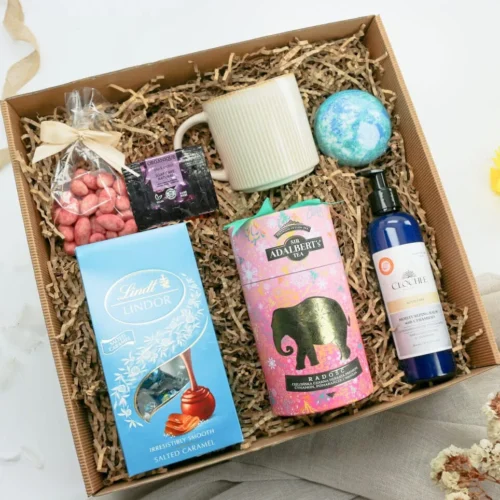 Ekskluzywny Zestaw Prezentowy Zmysłowy Relaks – Herbata, Praliny i&nbsp;Kosmetyki SPA  -  Giftoria - zestawy prezentowe