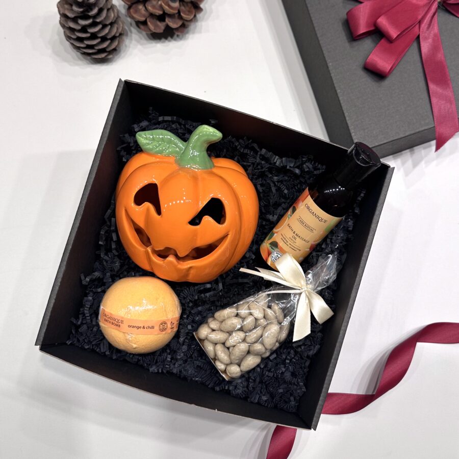 Zestaw Prezentowy Halloween Pomarańczowe Rozgrzanie  -  Giftoria - zestawy prezentowe